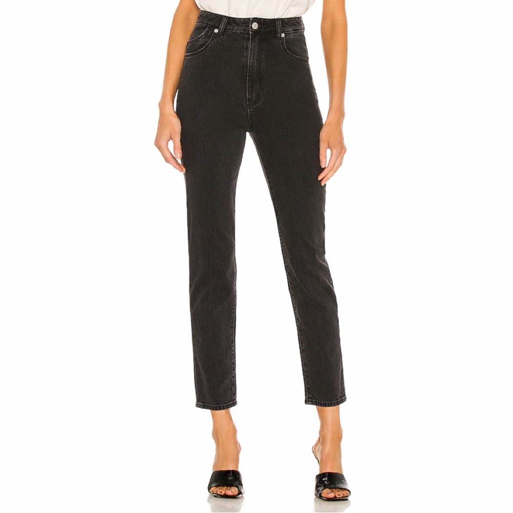 Rolla’s Dusters High Rise Slim Straight Jeans in Comfort Shadow